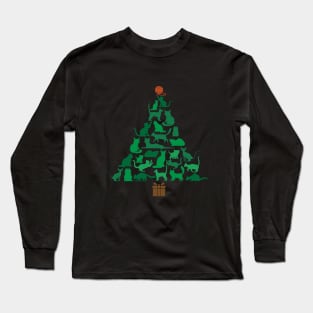 Merry Catmas Cat Christmas Tree Long Sleeve T-Shirt